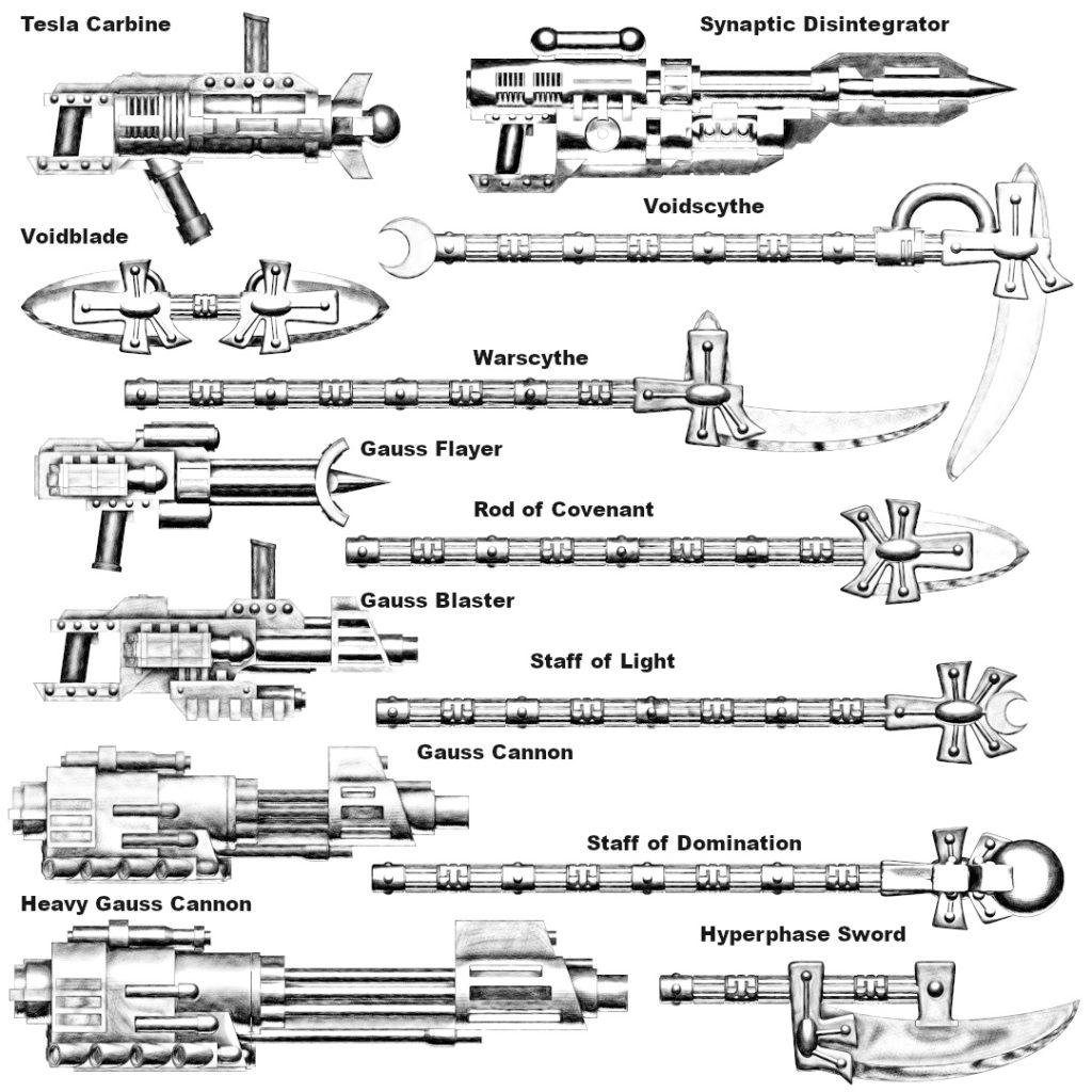 Necron Weapons Sculpts WIP